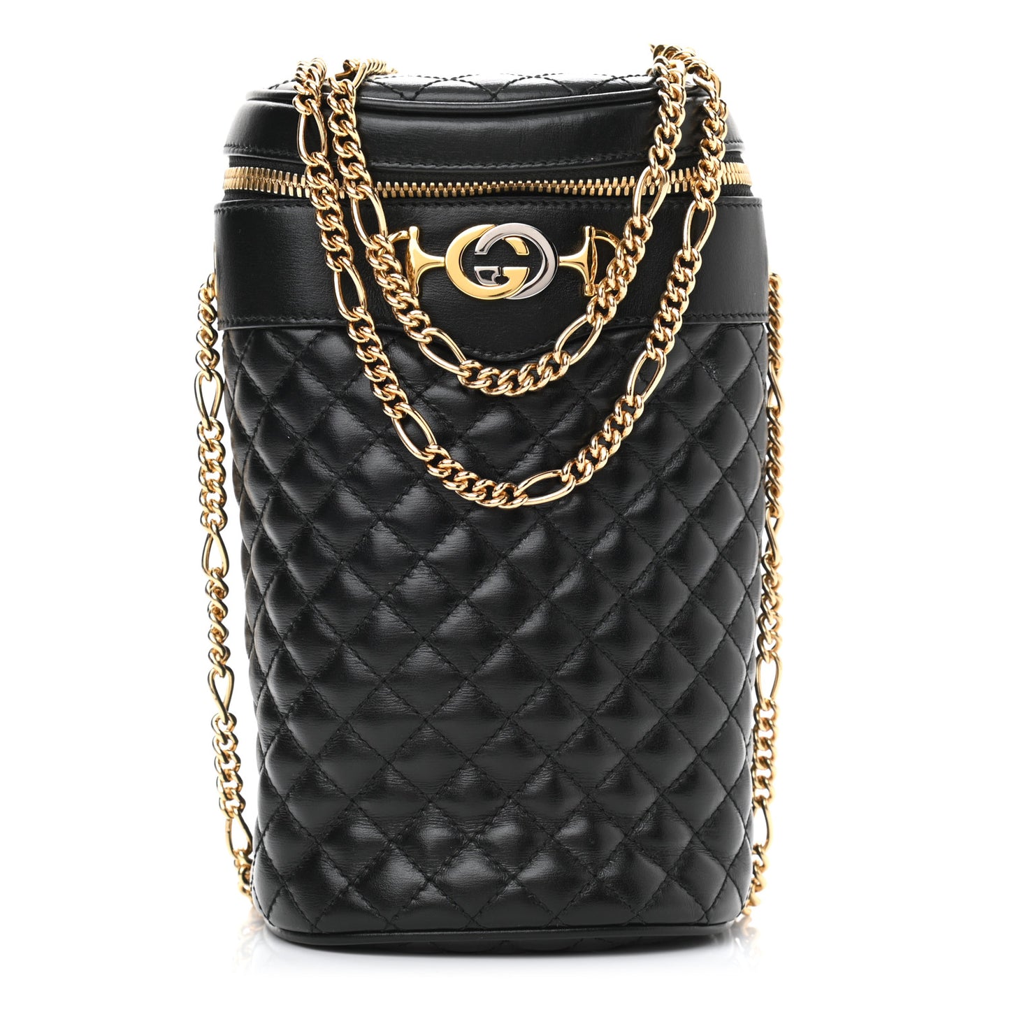 Calfskin Trapuntata Zumi Belt Bag Black