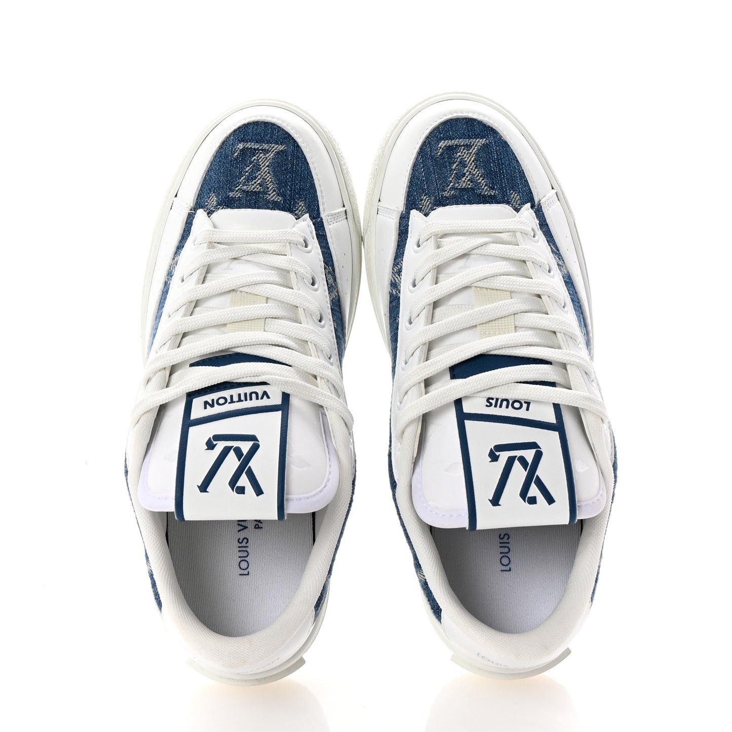 Denim Charlie Trainers 36 White Blue