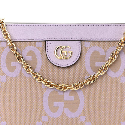 Gucci Monogram Jumbo GG Textured Dollar Calfskin Small Ophidia Chain Shoulder Bag Beige Lapis 8 of 10
