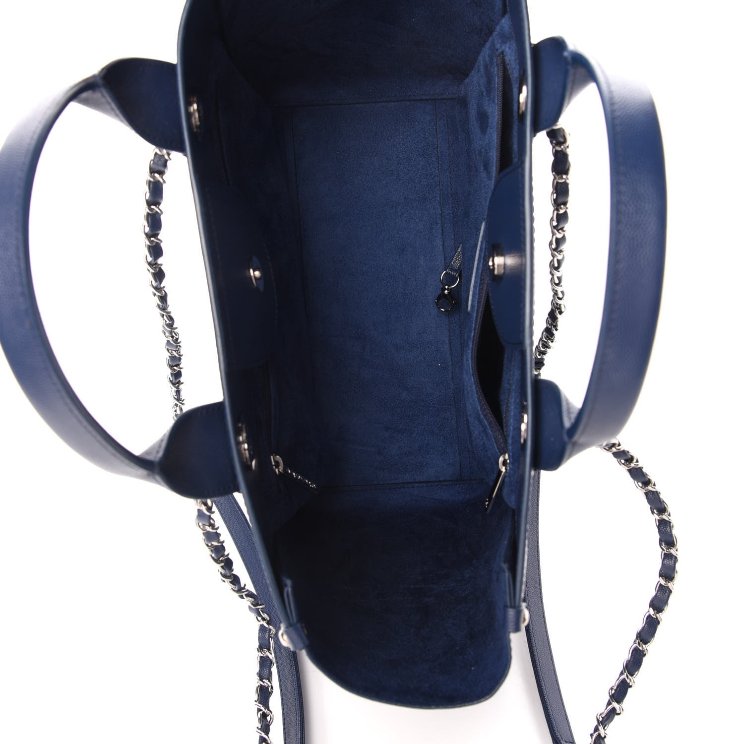 Chanel Caviar Small Studded Deauville Tote Navy 5 of 8