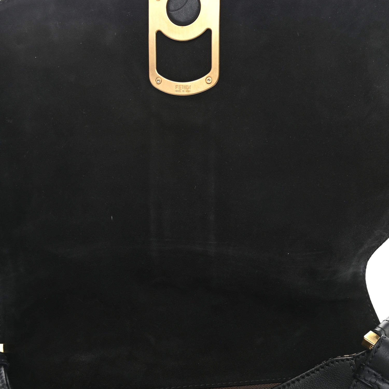 Fendi Vitello Dolce Marmol Anna Shoulder Bag Black 7 of 10