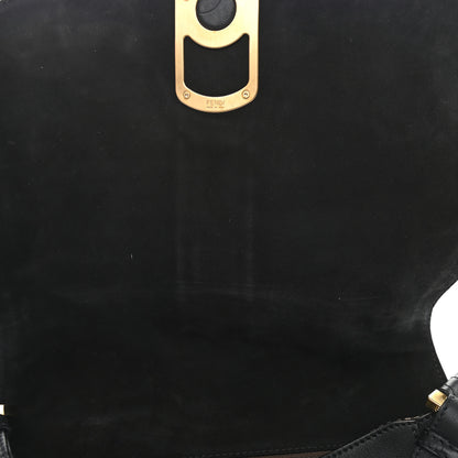Fendi Vitello Dolce Marmol Anna Shoulder Bag Black 7 of 10