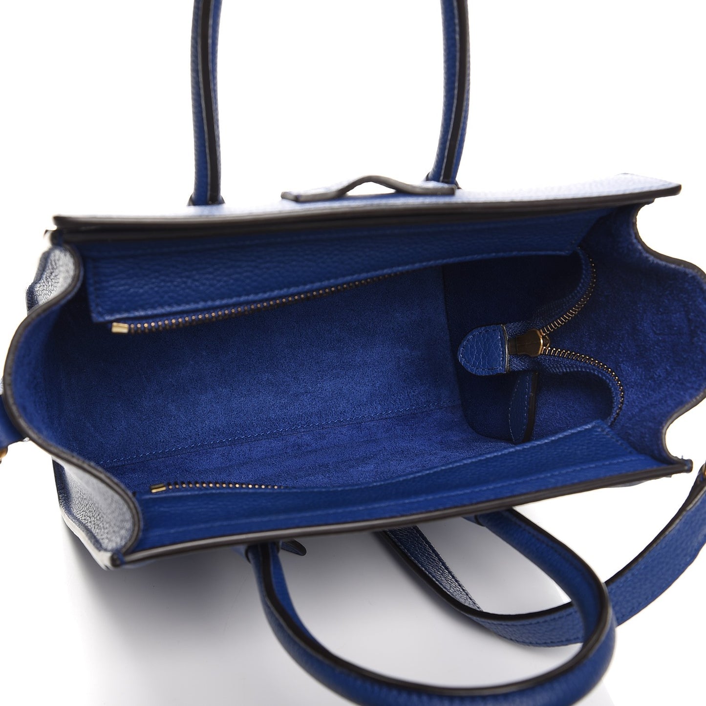 Drummed Calfskin Nano Luggage Indigo