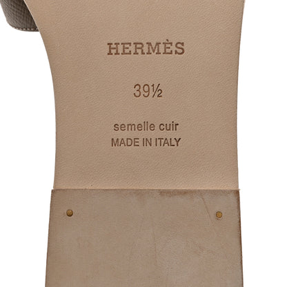 Hermes Epsom Oran Sandals 39.5 Etoupe 9 of 10