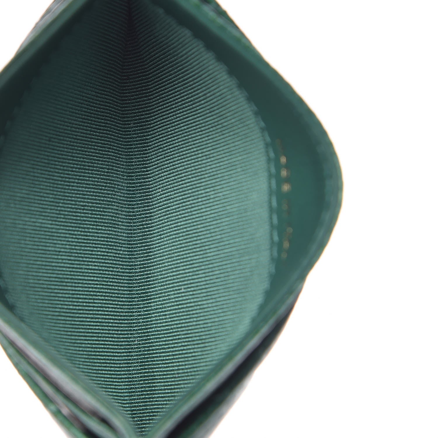 Chanel Metallic Caviar Quilted Card Holder Green 5 of 9