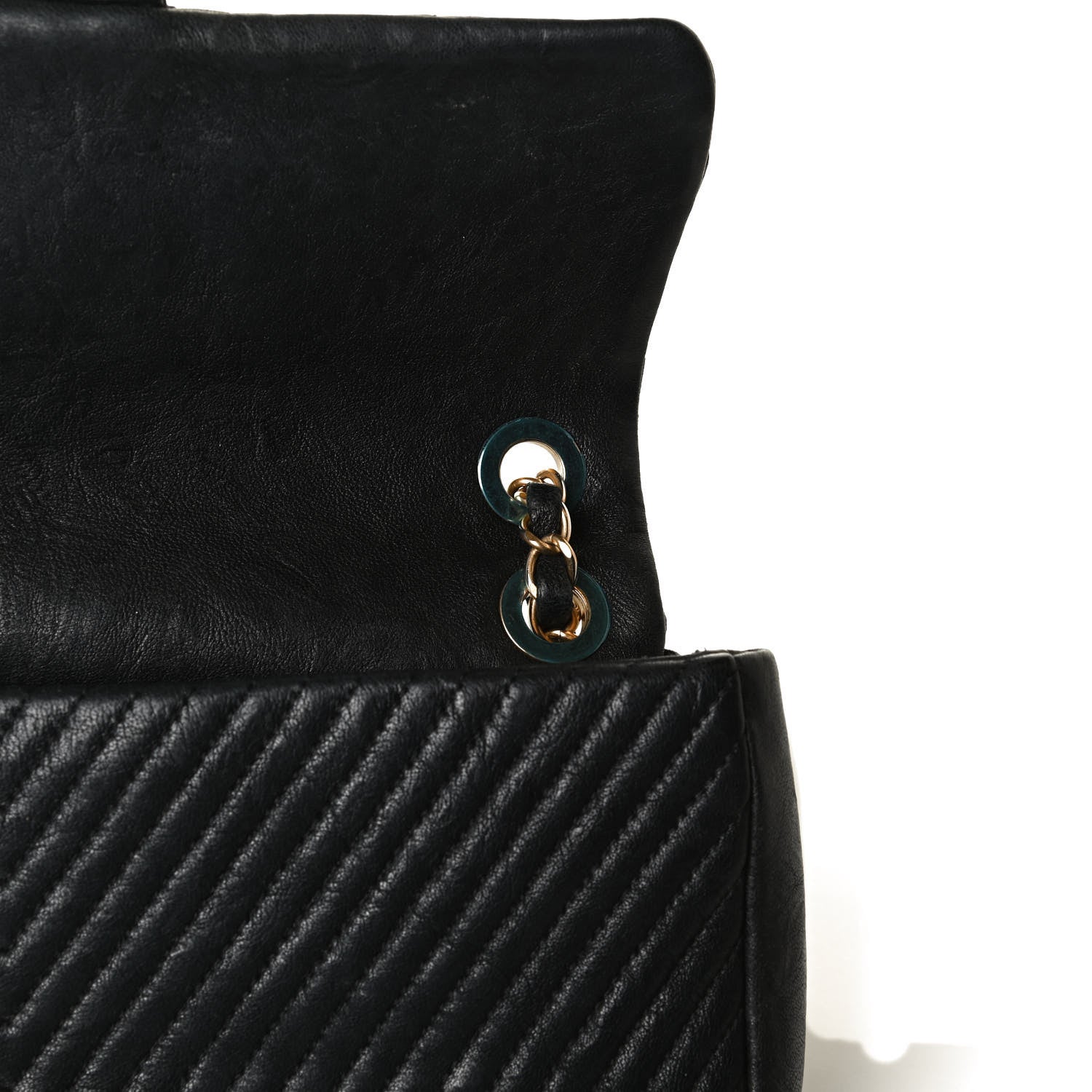 Chanel Calfskin Surpique Chevron Small Flap Black 9 of 18