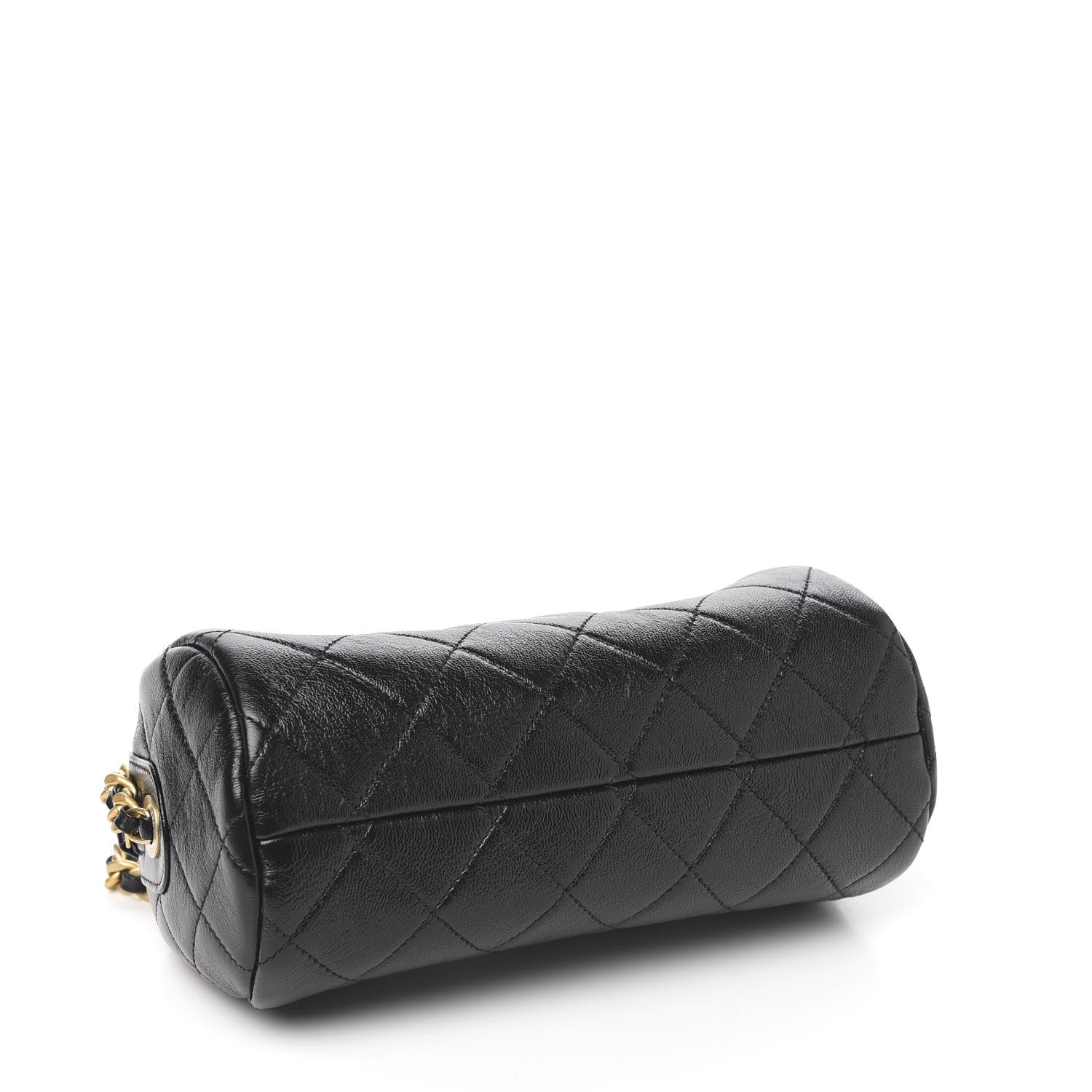 Chanel Shiny Lambskin Quilted Small Fashion Therapy Bowling Bag Black 3 of 10