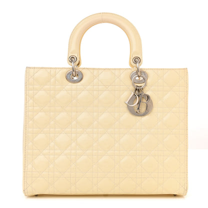 Christian Dior Patent Cannage Large Lady Dior White 1 of 21