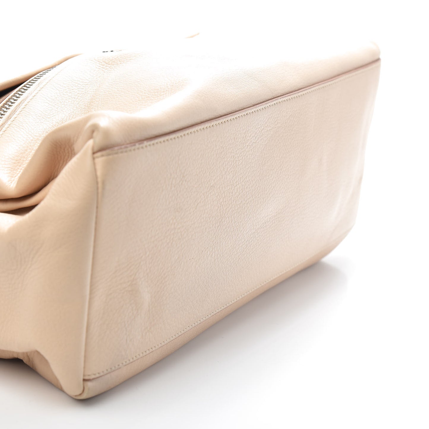 Grained Calfskin Medium Pandora Pure Flap Bag Sand