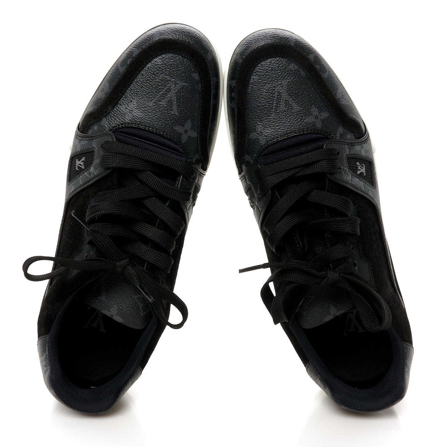 Monogram Eclipse Mens LV Trainer Sneakers 8 Black