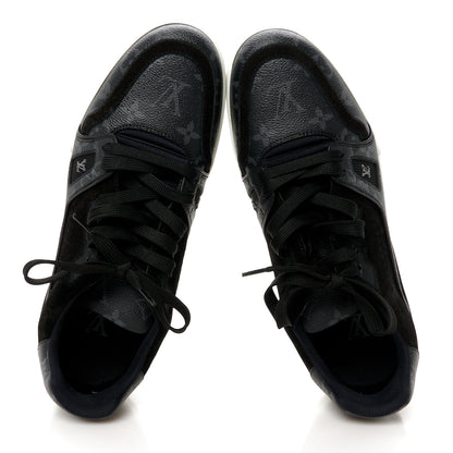 Louis Vuitton Monogram Eclipse Mens LV Trainer Sneakers 8 Black 2 of 11