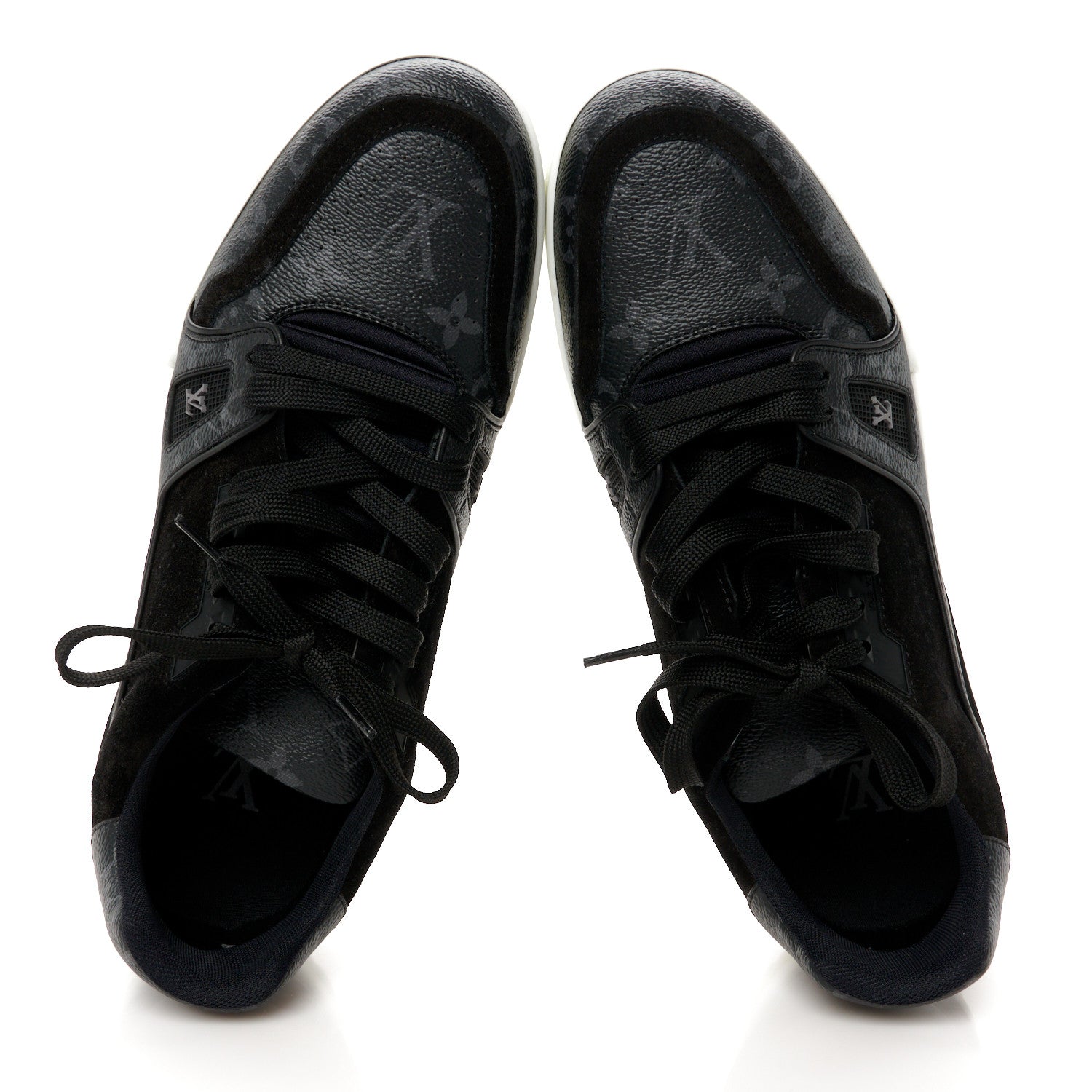 Louis Vuitton Monogram Eclipse Mens LV Trainer Sneakers 11 Black 8 Black 2 of 11
