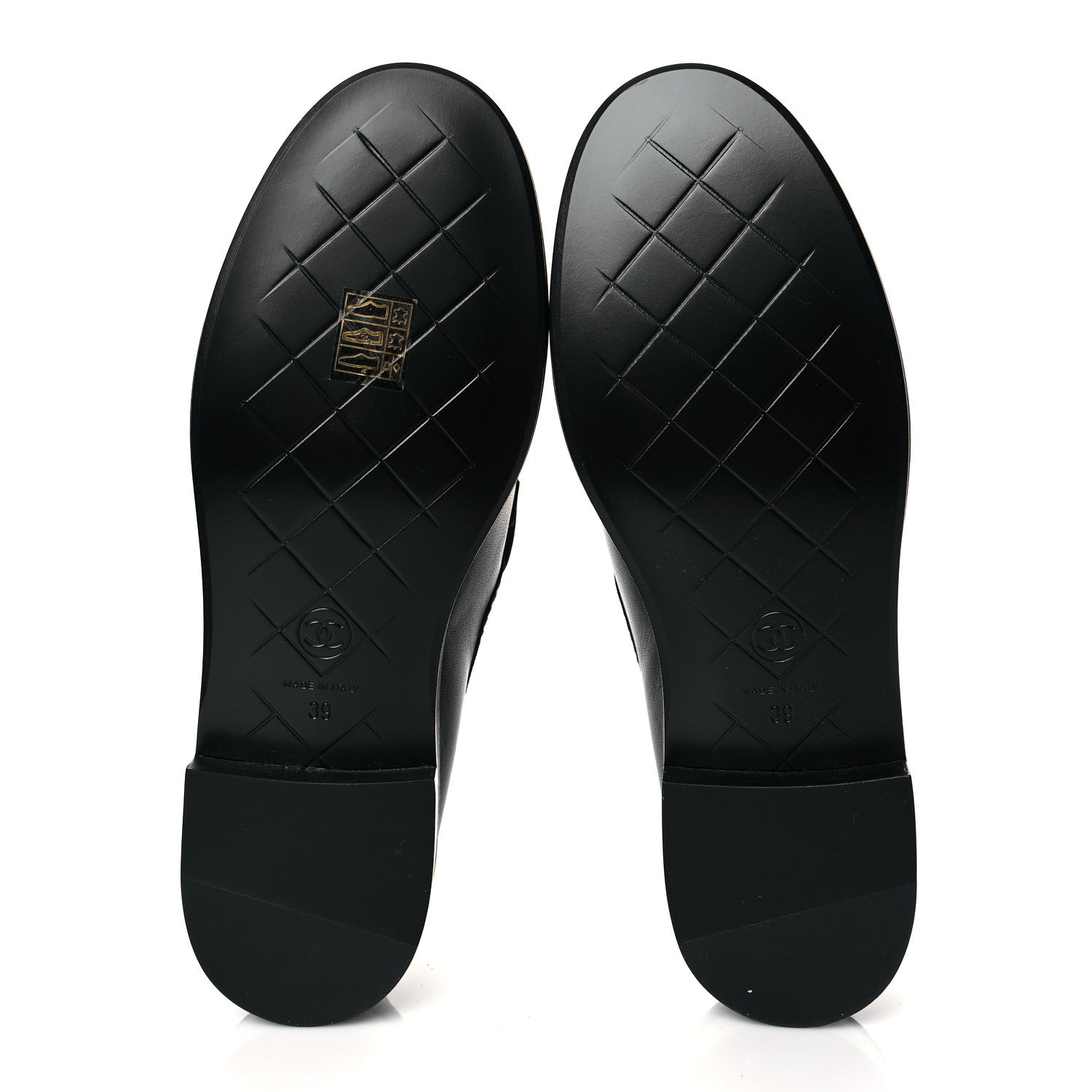 Chanel Lambskin Quilted CC Turnlock Loafers 39 Black 6 of 10