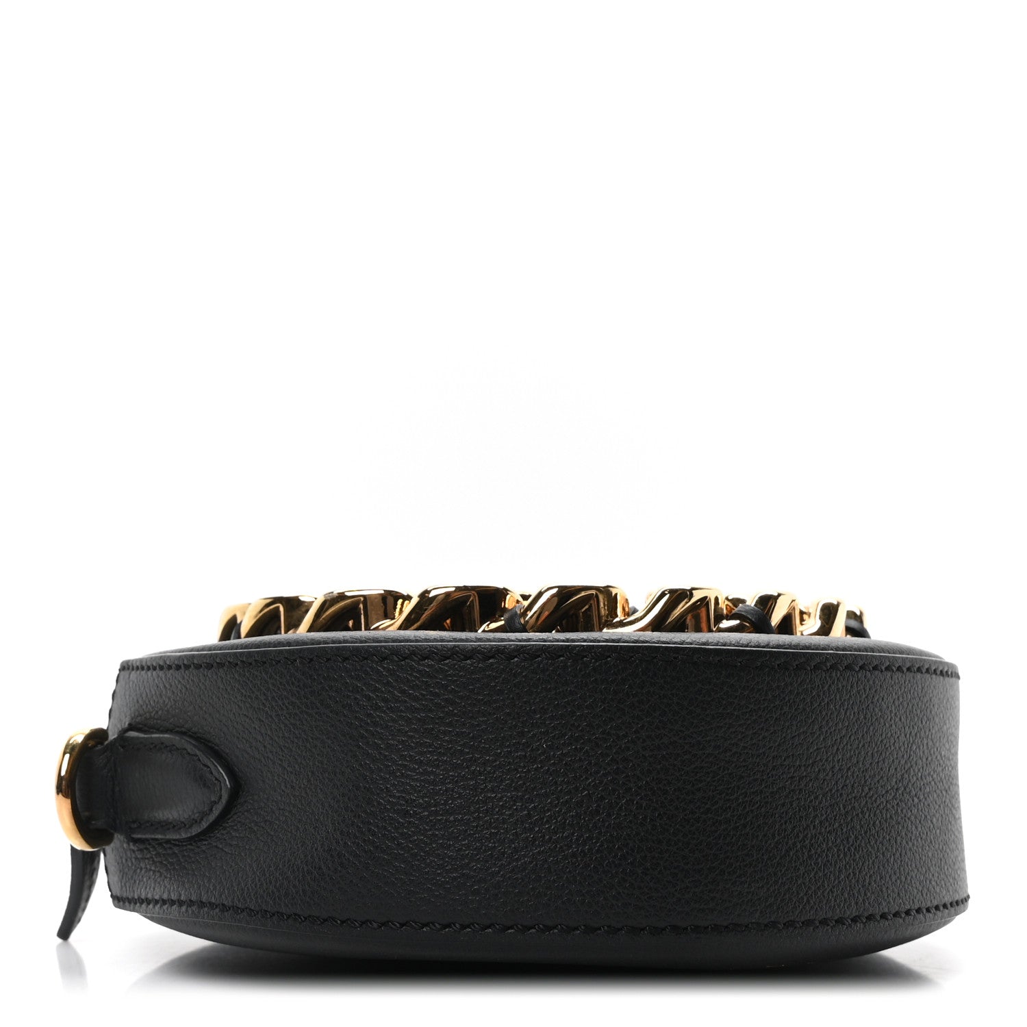 Versace Calfskin Mini La Medusa Chain Round Crossbody Bag Black 4 of 10