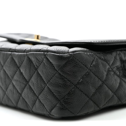 Chanel Crumpled Grained Calfskin Medium Two Tone Flap Black 10 of 10