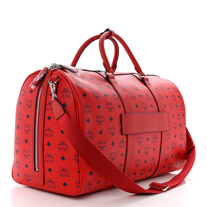 MCM Visetos Large Traveler Weekender Bag Red 2 of 8