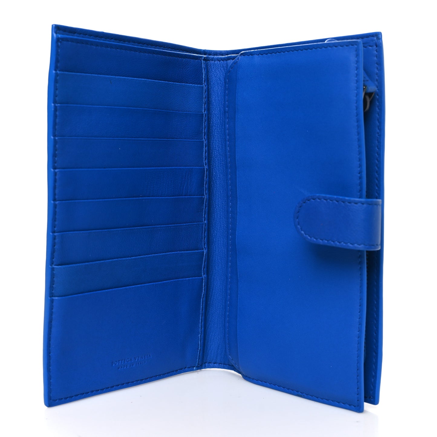 Nappa Intrecciato Continental Wallet Blue