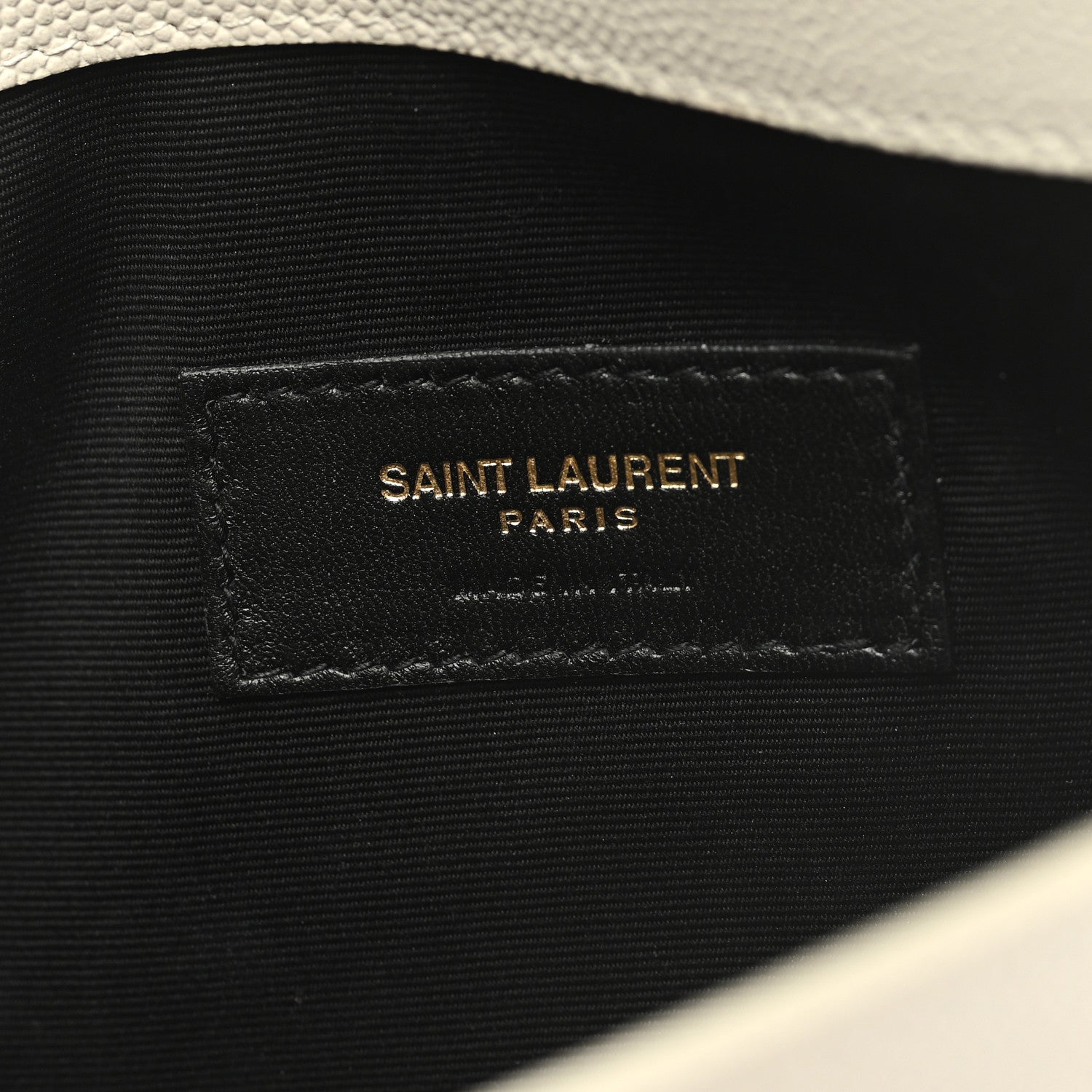 Saint Laurent Grain De Poudre Uptown Pouch Blanc Vintage 6 of 6