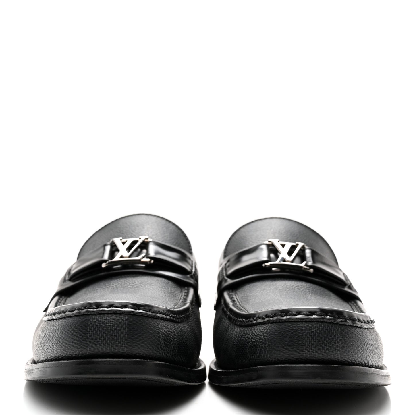 Damier Graphite Calfskin Mens Major Loafers 8