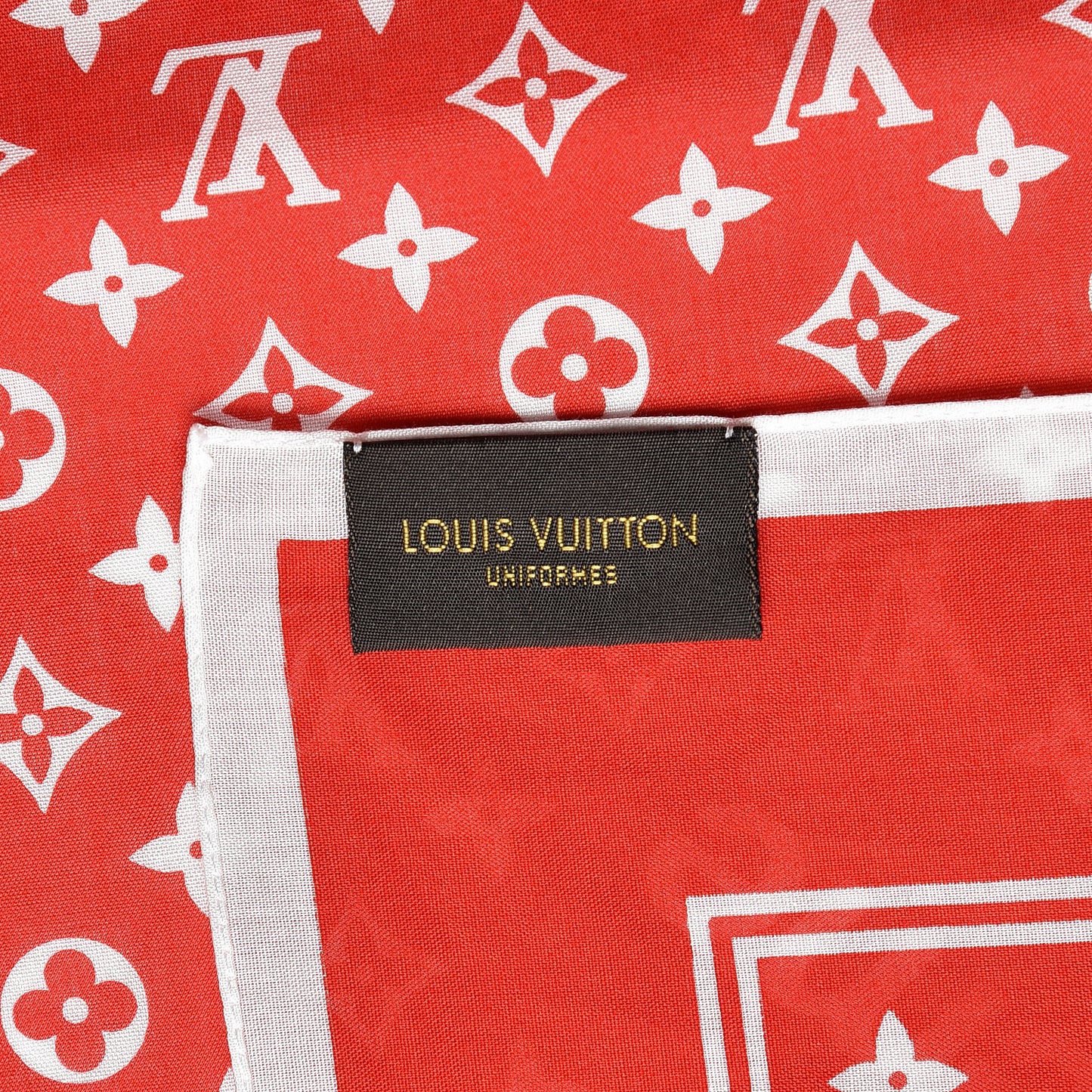 X SUPREME Cotton Monogram Bandana Scarf Red