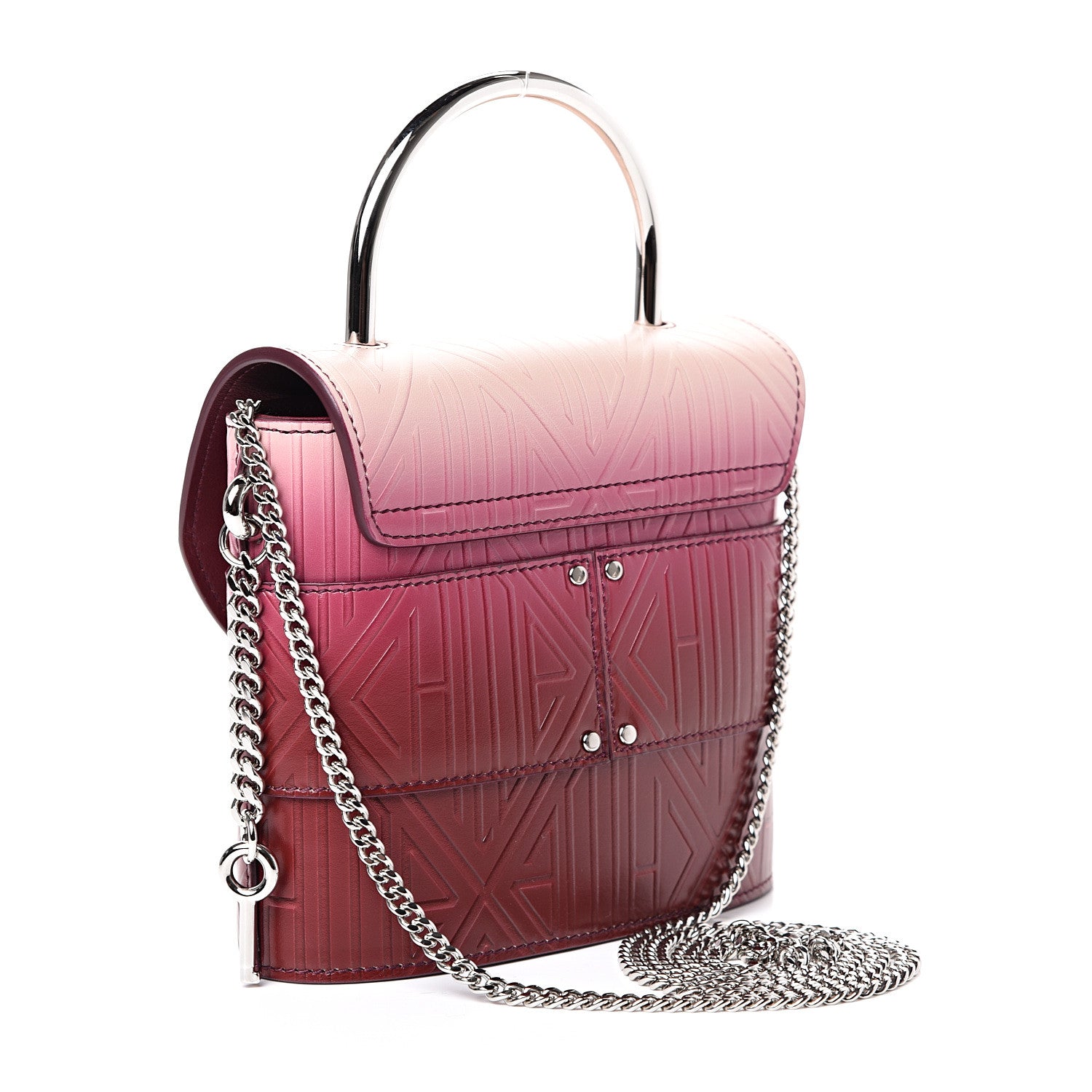 Chloe Calfskin Embossed Small Aby Lock Brown Purple 2 of 10