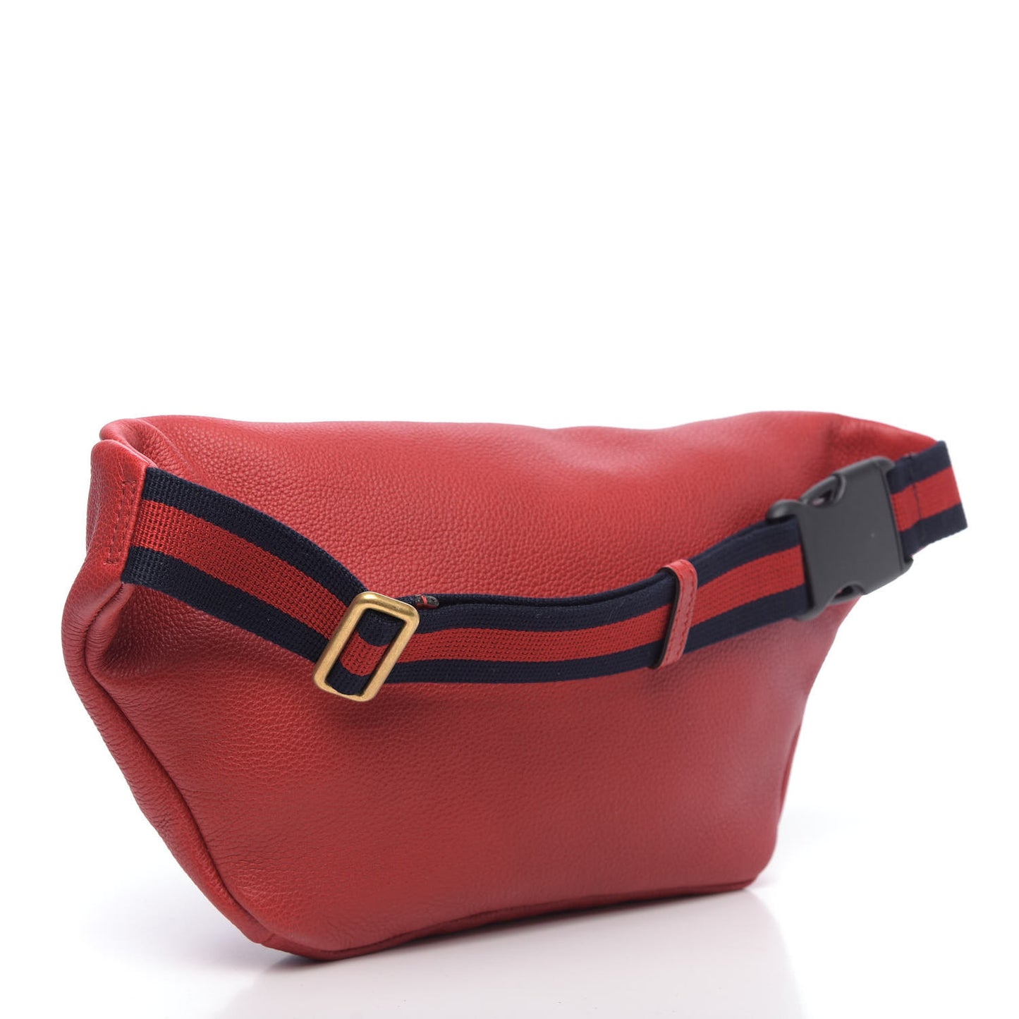 Grained Calfskin Logo Belt Bag Hibiscus Red
