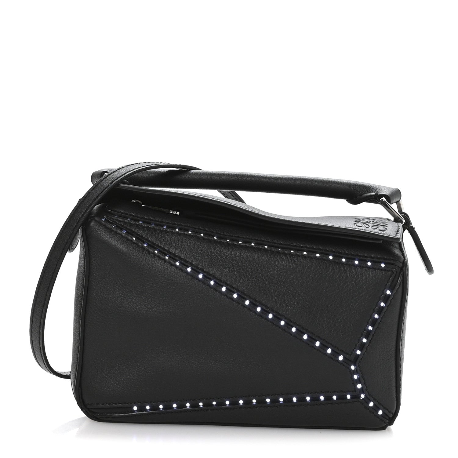 LOEWE　未使用　ケース Loewe Calfskin LED Mini Puzzle Bag Black 1843847 – FASHIONPHILE