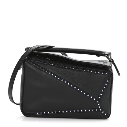 Loewe Calfskin LED Mini Puzzle Bag Black 3 of 12