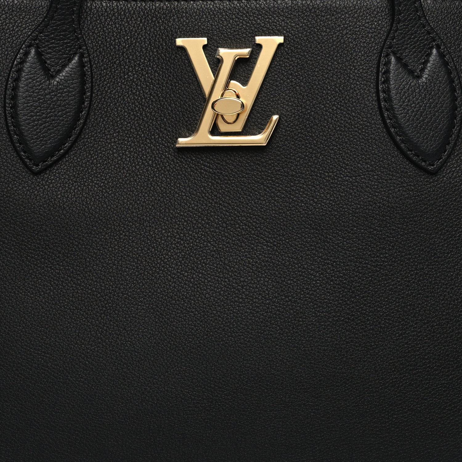 Louis Vuitton Grained Calfskin Lockme Shopper Black 8 of 10