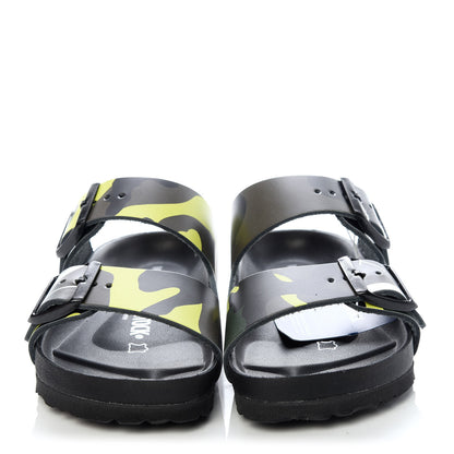 Valentino Garavani X BIRKENSTOCK Calfskin VLTN Arizona Slide Sandals 35 Army Green Lime 2 of 10