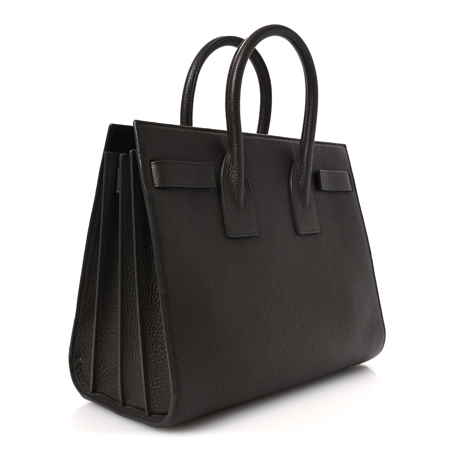 Grained Calfskin Small Sac De Jour Dark Brown