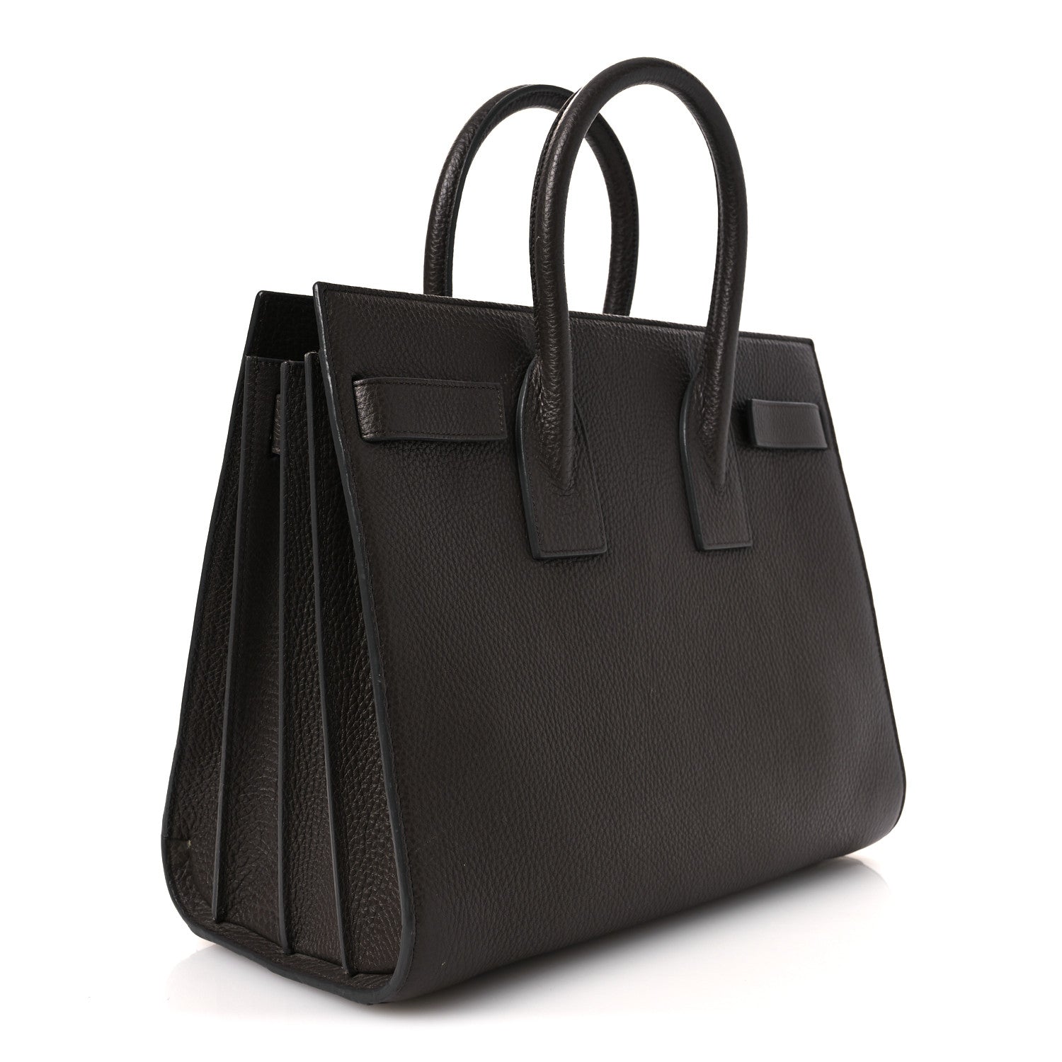 Saint Laurent Grained Calfskin Small Sac De Jour Dark Brown 3 of 11