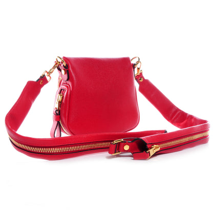 Tom Ford Calfskin Jennifer Mini Crossbody Bag Red Flame 3 of 7