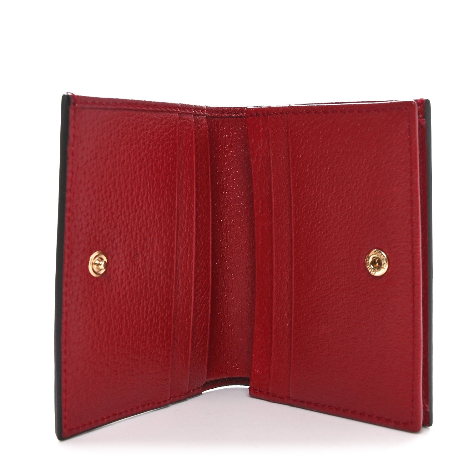 Gucci GG Supreme Monogram Tian Card Case Beige Multicolor Red 6 of 8