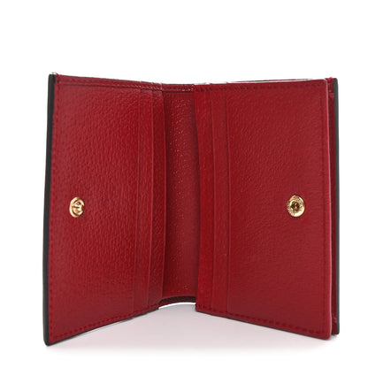 Gucci GG Supreme Monogram Tian Card Case Beige Multicolor Red 6 of 8