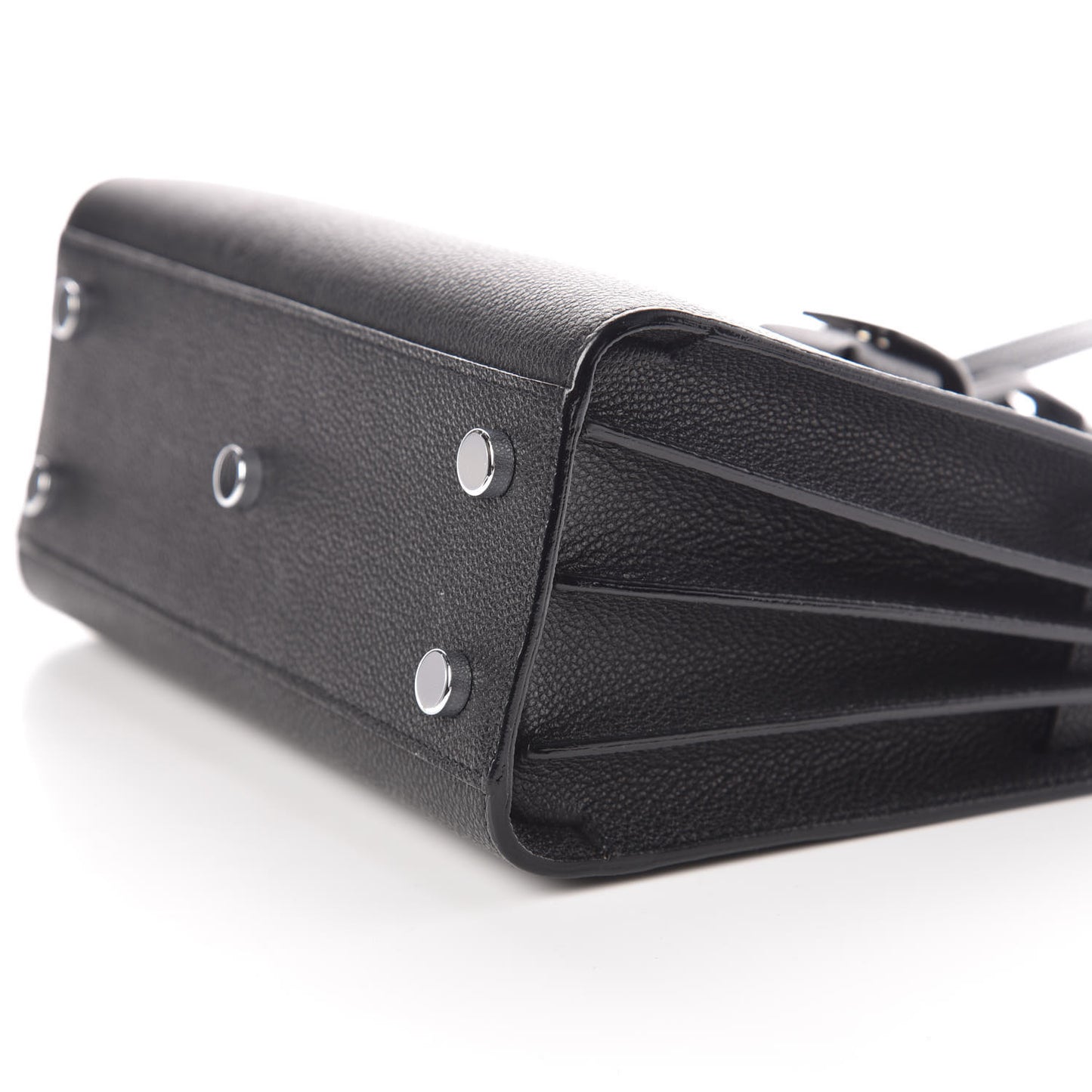 Grained Calfskin Nano Sac De Jour Black