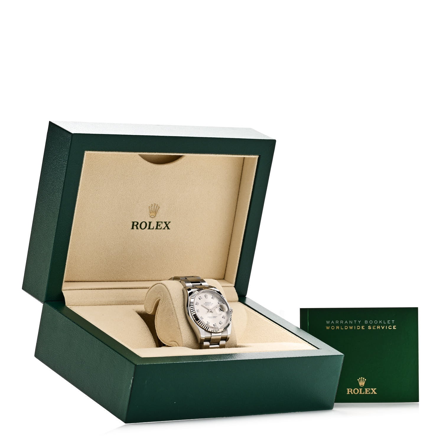 Rolex Stainless Steel 18K White Gold Diamond 36mm Oyster Perpetual Datejust Watch Silver 116234 5 of 5