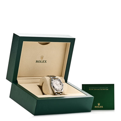 Rolex Stainless Steel 18K White Gold Diamond 36mm Oyster Perpetual Datejust Watch Silver 116234 5 of 5