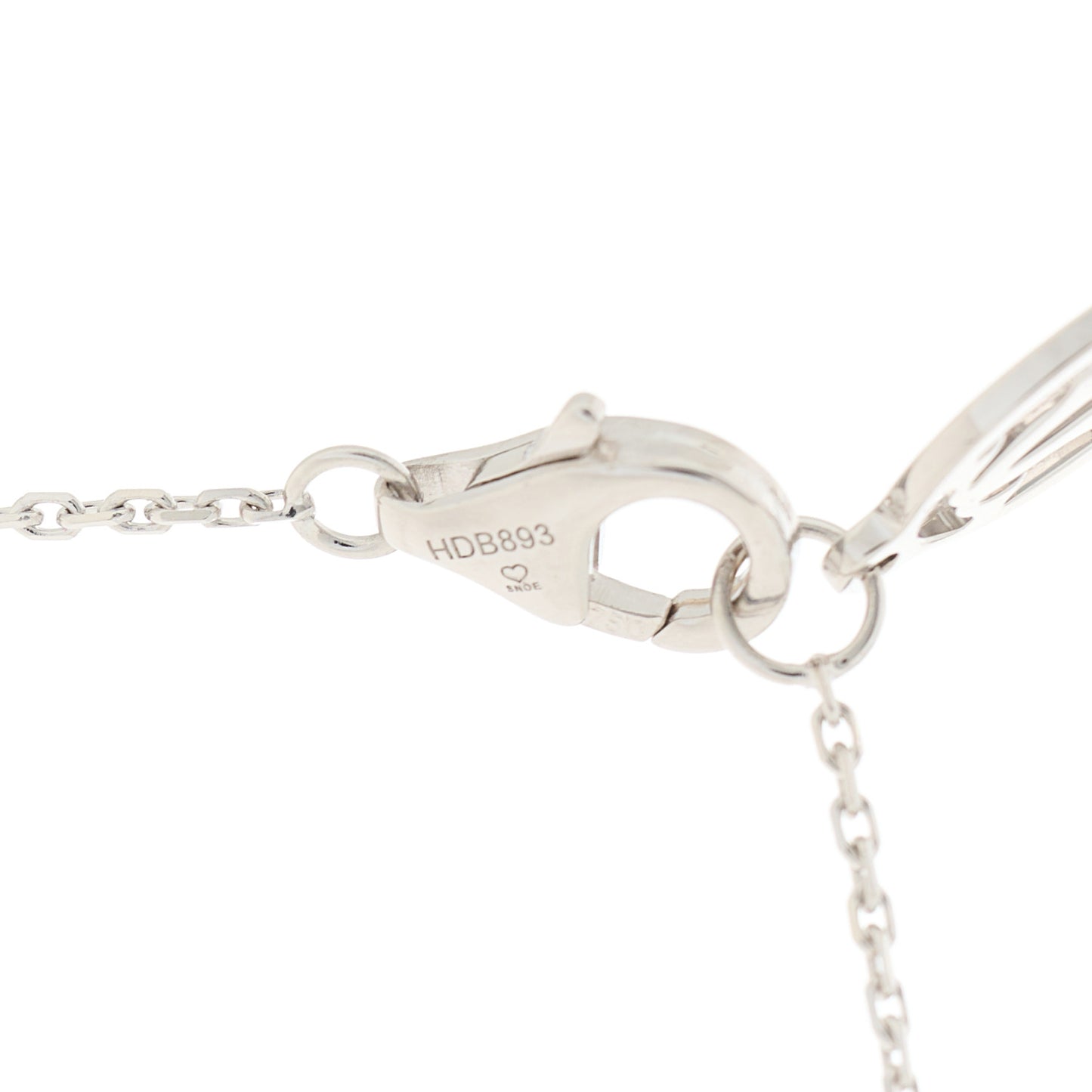 18K White Gold Diamond .23ct C De Cartier Pendant Necklace