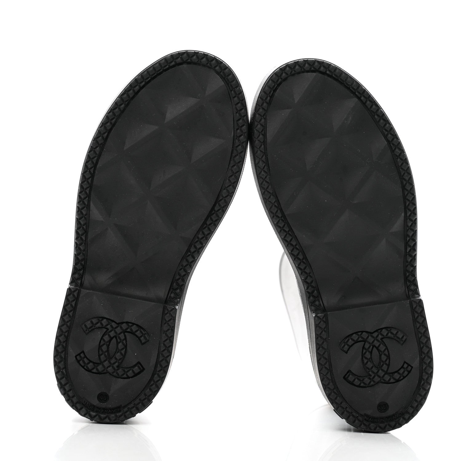 Chanel Caoutchouk CC High Boots 35 Black 5 of 10