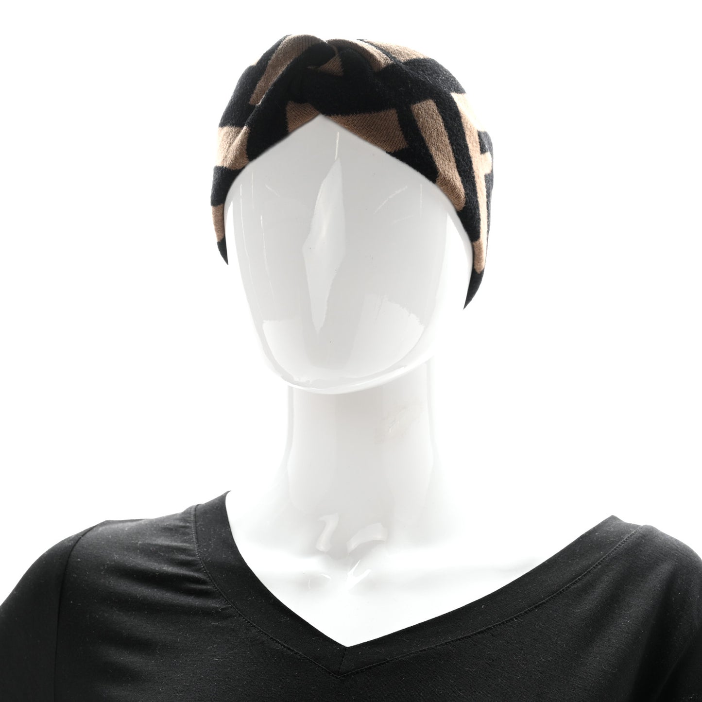 Wool FF Logo Headband Tobacco
