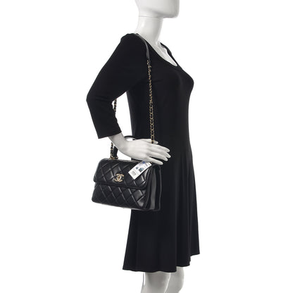 Chanel Lambskin Quilted Small Trendy CC Dual Handle Flap Bag Black 2 of 9