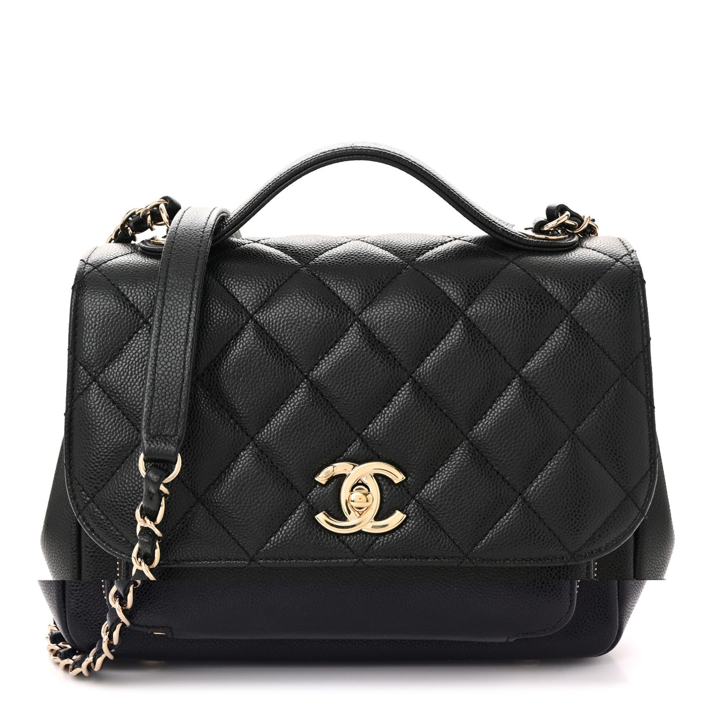 Caviar Quilted Medium Business Affinity Flap Black