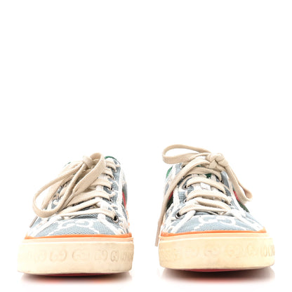Gucci Cotton GG Monogram Web Womens 1977 Tennis Sneakers 38 Philod Ivory Mystic White 3 of 8
