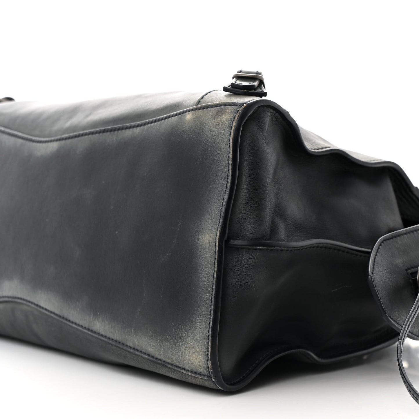 Used Calfskin Silver Hardware Neo Classic City Navy