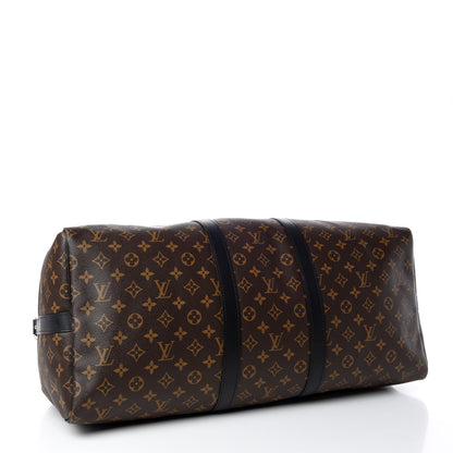 Louis Vuitton Monogram Macassar Keepall Bandouliere 55 4 of 9