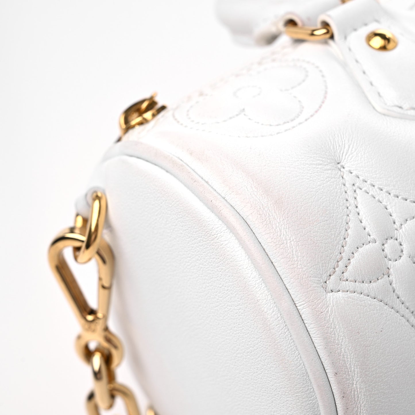 Calfskin Bubblegram Papillon BB Snow White