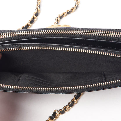 Chanel Caviar Quilted Small Boy Clutch With Chain Black 7 of 11