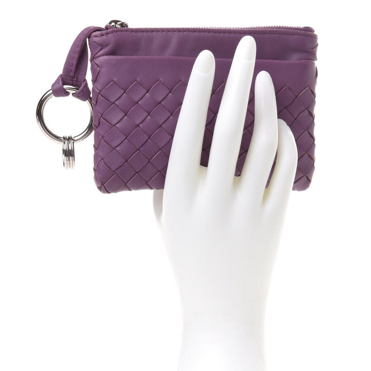 Nappa Intrecciato Key Case Byzantine