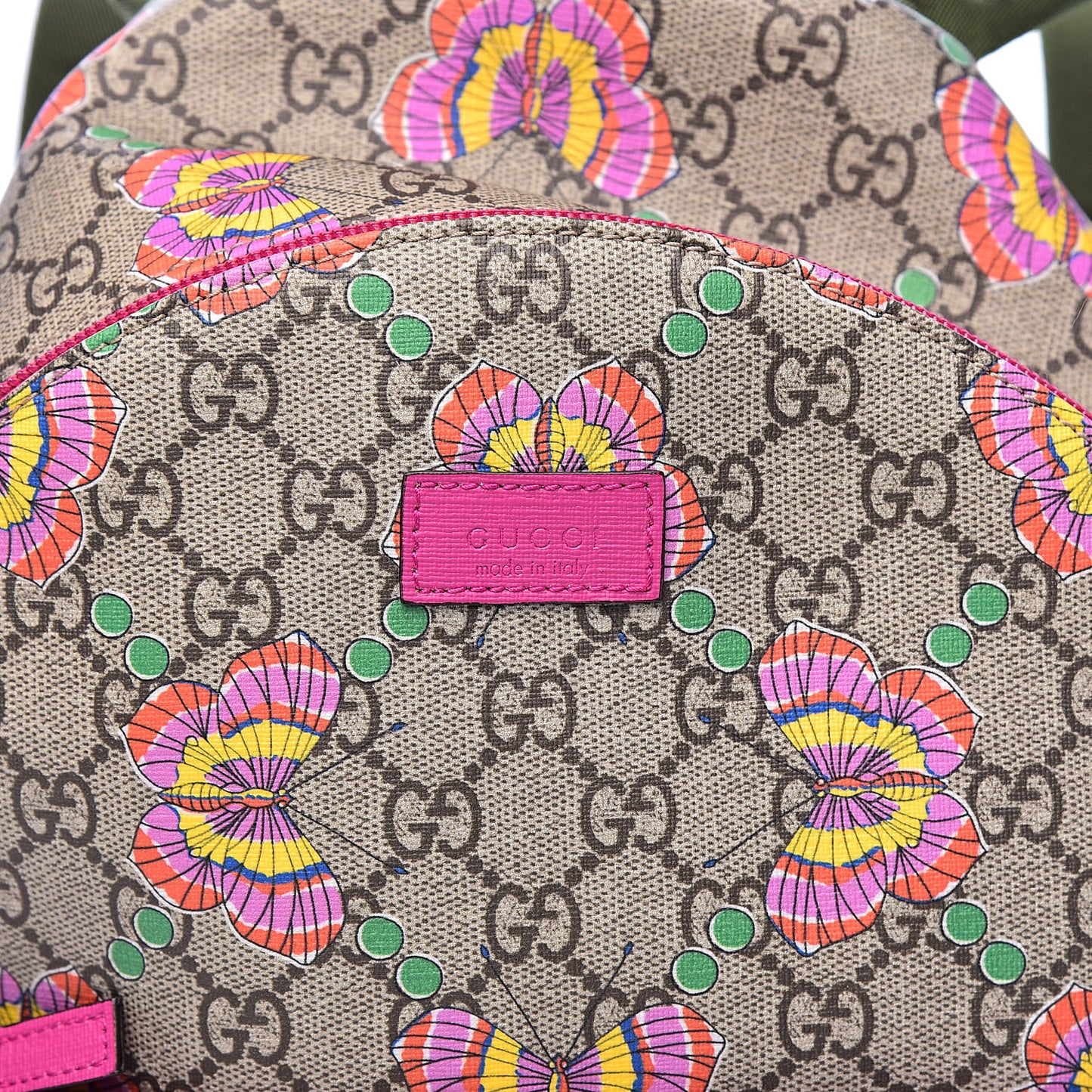 GG Supreme Monogram Childrens Butterfly Backpack